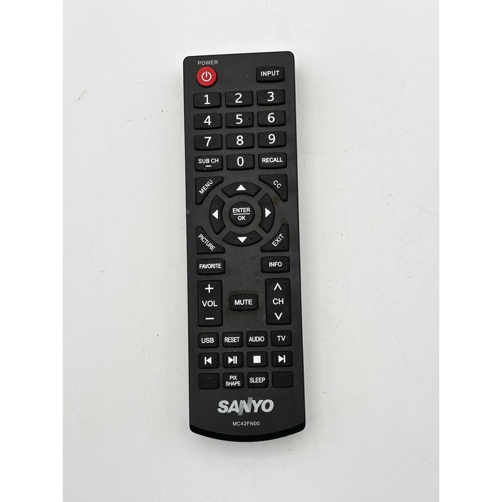 Sanyo MC42FN00 Remote Control Clean Tested & Works